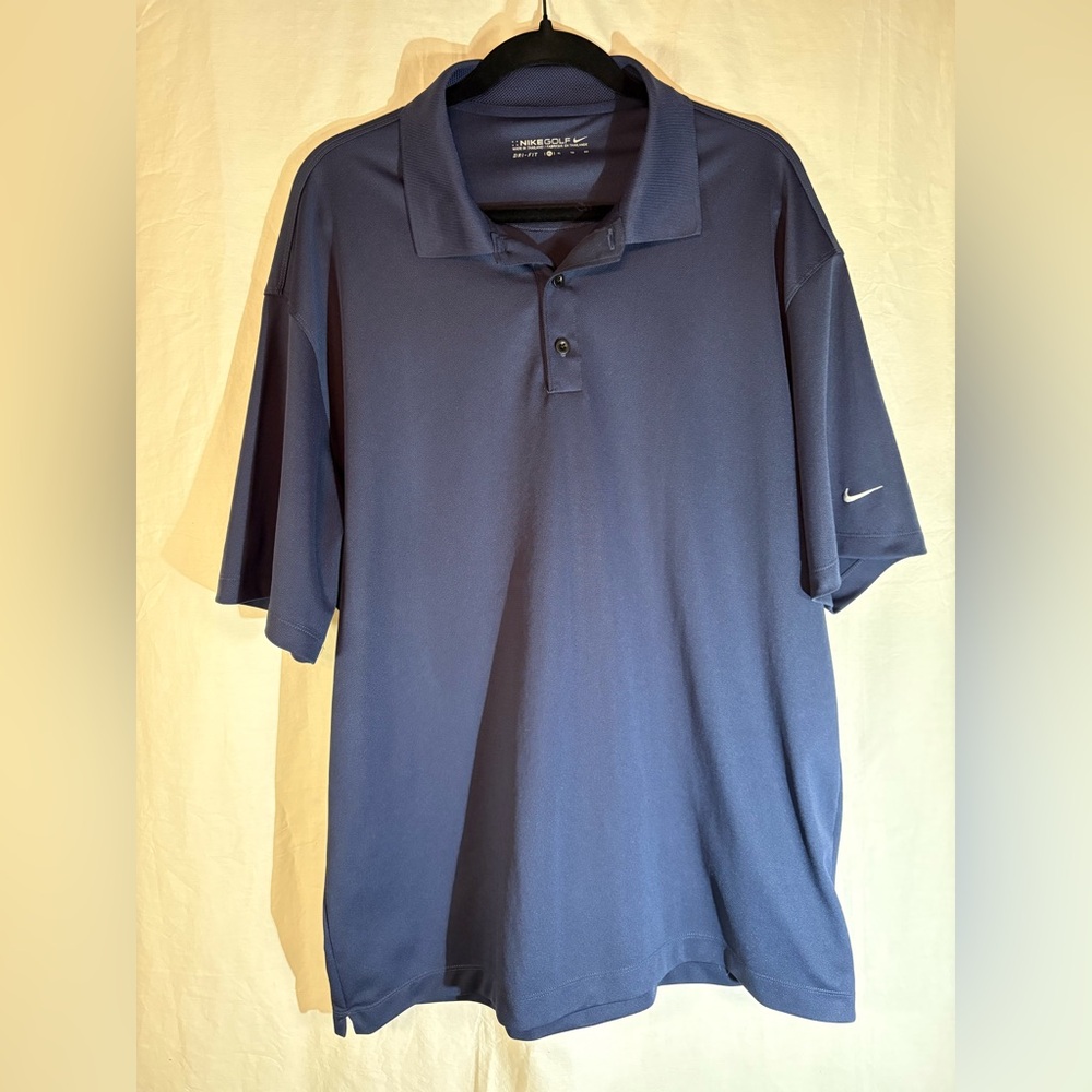 Nike Golf Polo Shirt Navy Dri-Fit Mens XL